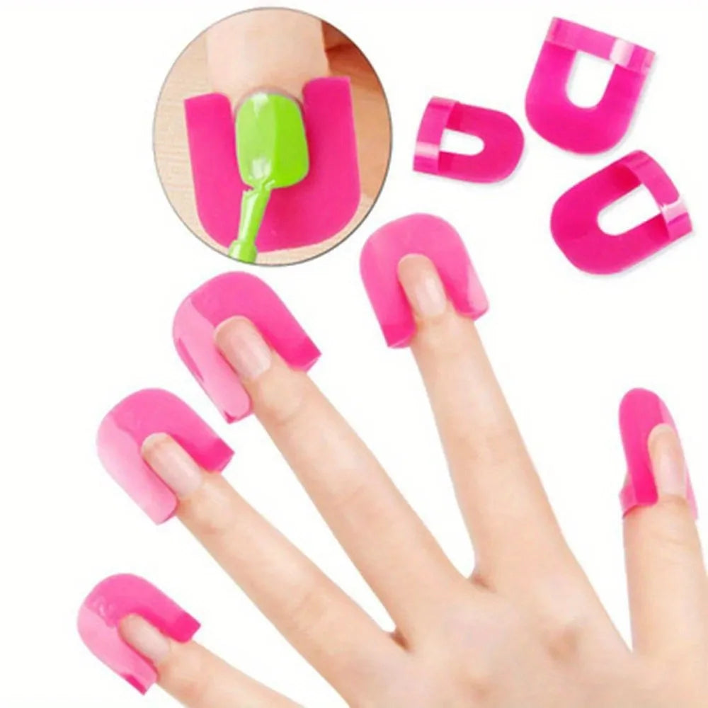 26-Pc Nail Varnish Shield Protectors | 10 Sizes French Tip Nail Varnish Shield QXL