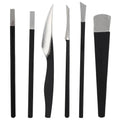 6-Pc Stainless Steel Pedicure Knife Kit | Callus & Foot Care Set Pedicure Knife Kit QXL Light Grey