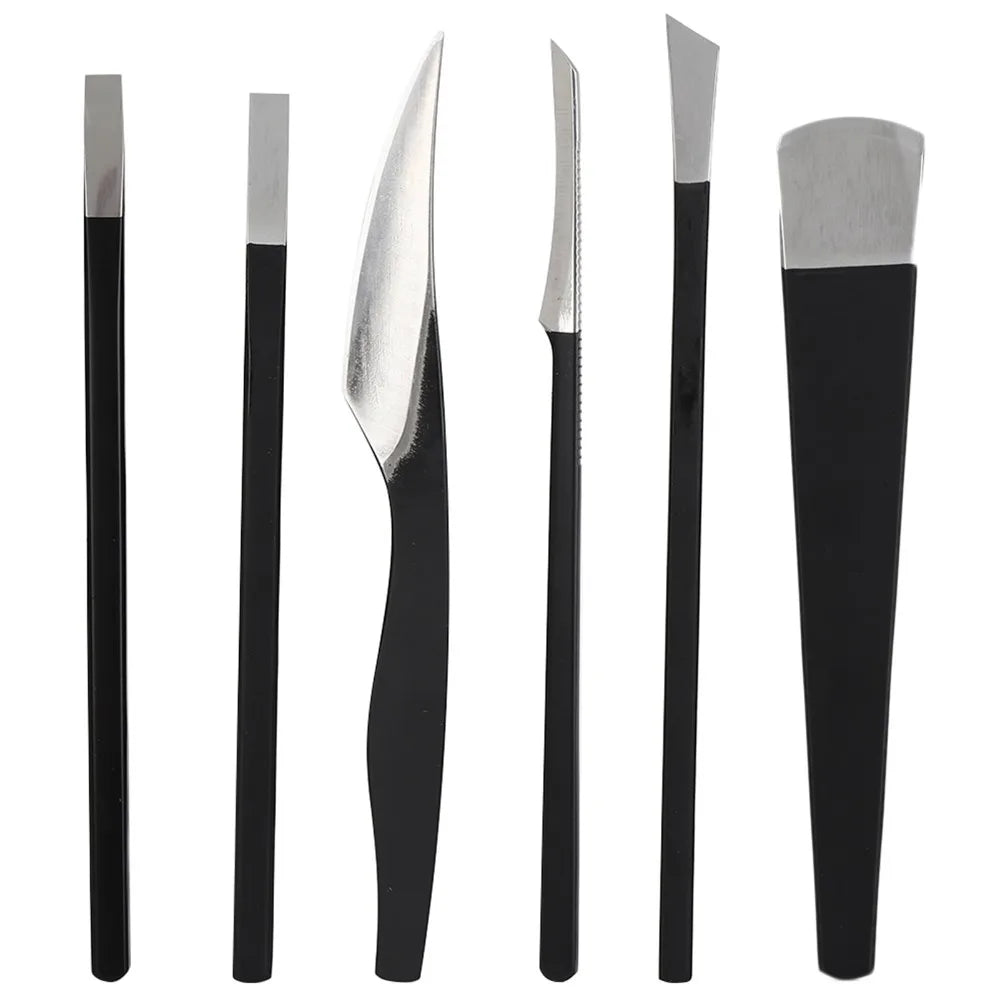 6-Pc Stainless Steel Pedicure Knife Kit | Callus & Foot Care Set Pedicure Knife Kit QXL Light Grey