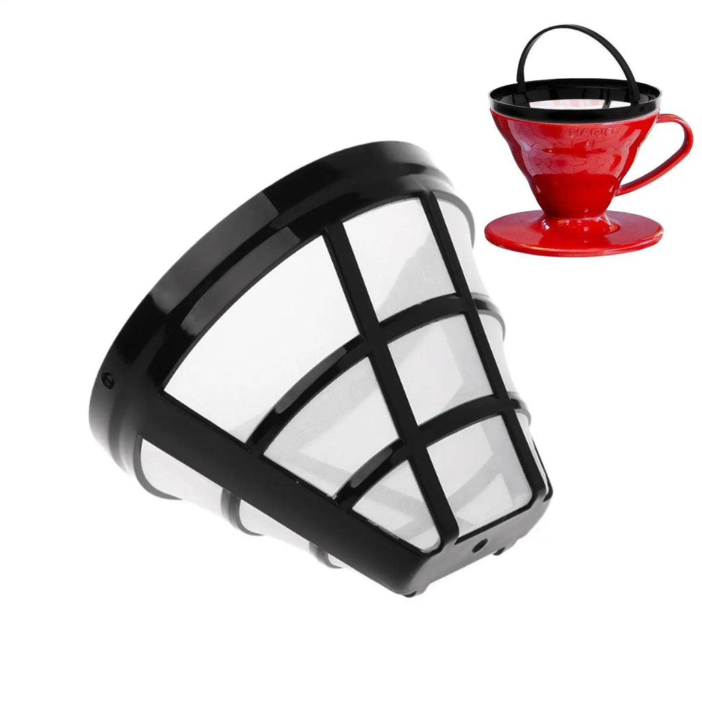 Reusable Cone Coffee Filter | Stainless Steel Mesh Basket Coffee Filter QXL