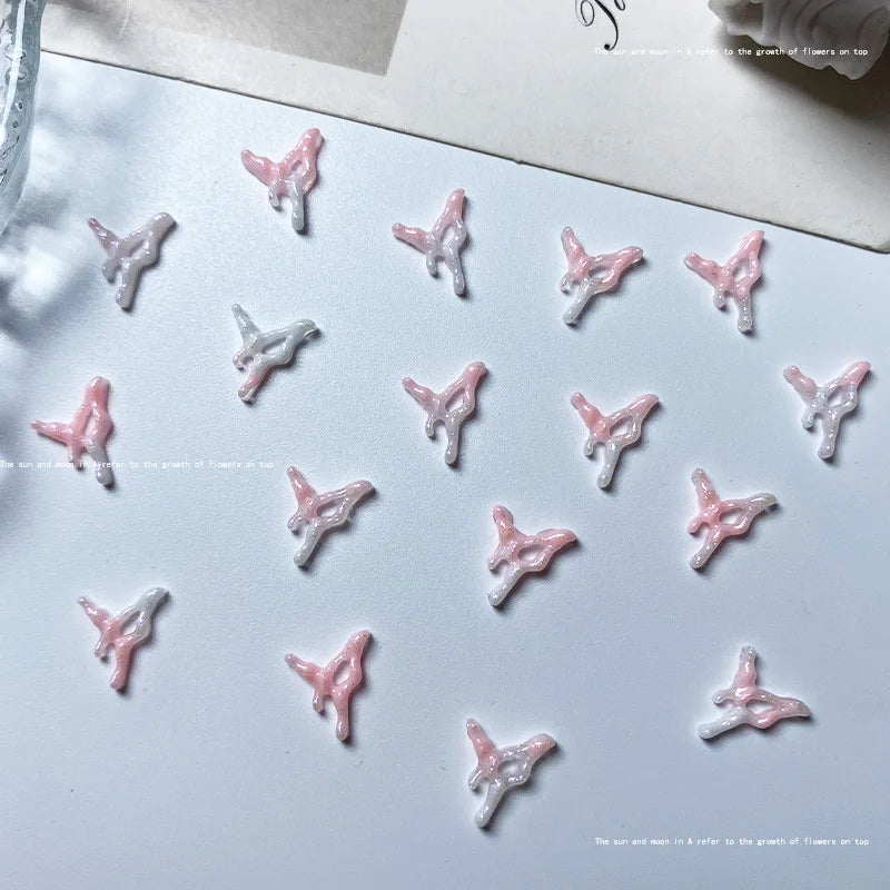 50-Pc 3D Resin Nail Charms | Pink Bow Knot Scepter Nail Art 3D Nail Charms QXL 50PCs