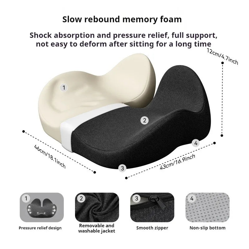 Ergonomic Memory Foam Seat Cushion | U-Shape Chair Pad Memory Foam Seat Cushion QXL