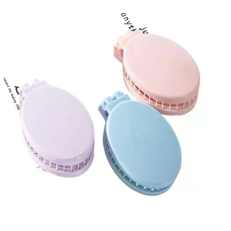 2-in-1 Folding Hair Comb with Mirror | Travel Pocket Comb Folding Hair Comb QXL