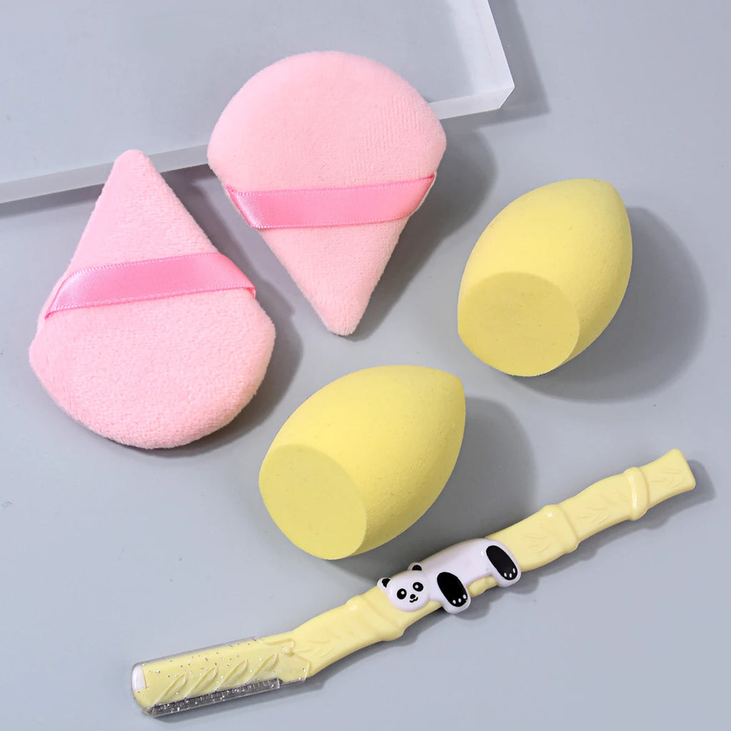 KOSSHOW 18-Pc Yellow Makeup Brush Set | Beginner Kit Makeup Brush Set QXL