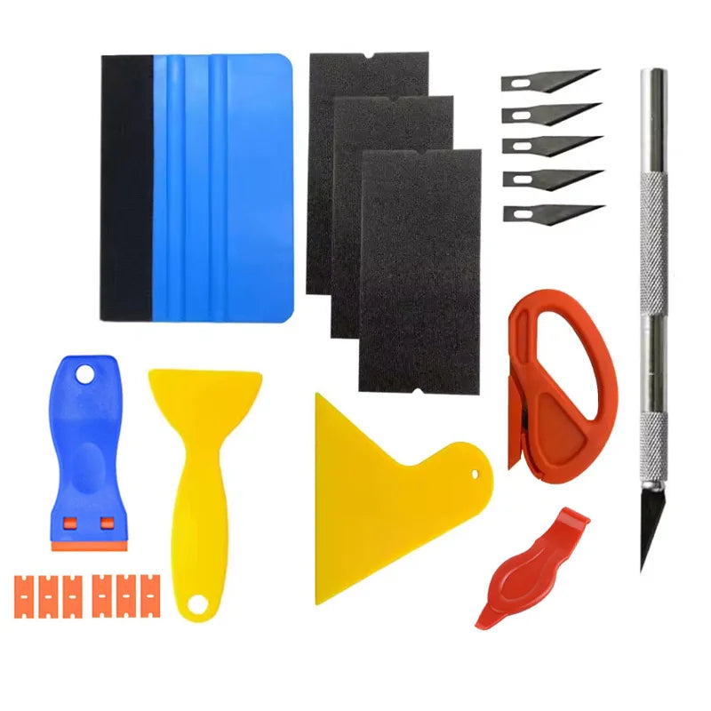 Vinyl Wrap Tool Kit – Squeegee, Knife & Scraper Set Vinyl Wrap Tool Kit QXL Kit 21Pcs