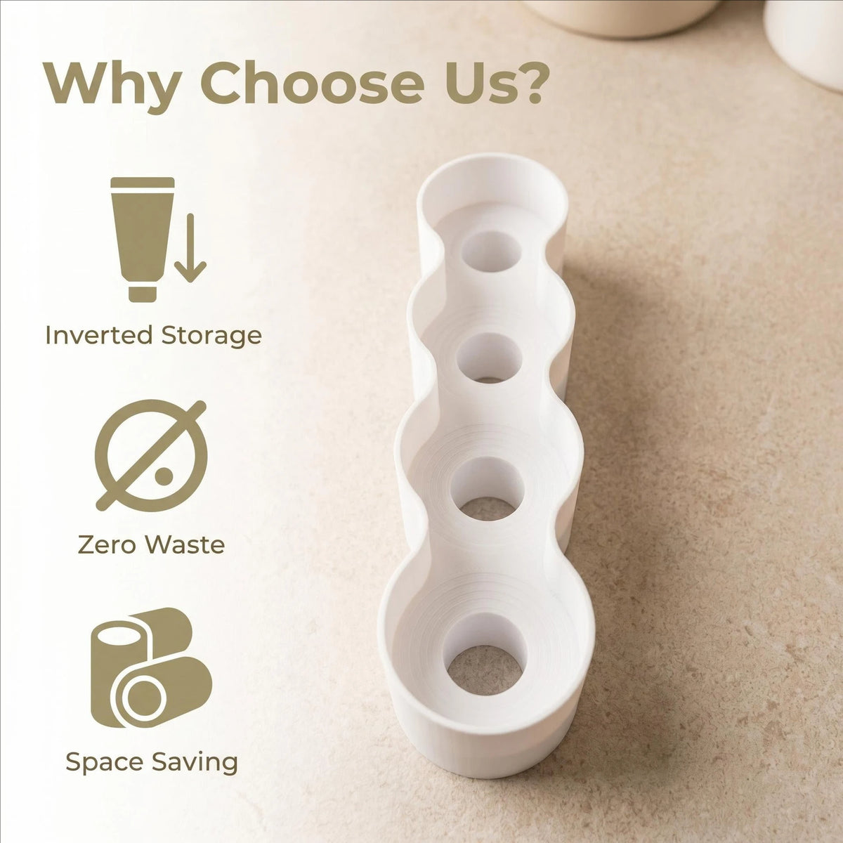4-Slot Condiment Tube Holder for Fridge & Pantry | ABS Kitchen Tube Organizer QXL
