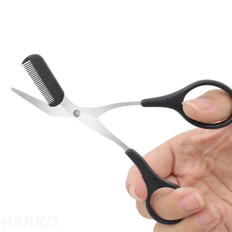 Stainless Steel Eyebrow Scissors with Comb | Brow Trimmer Eyebrow Scissors QXL