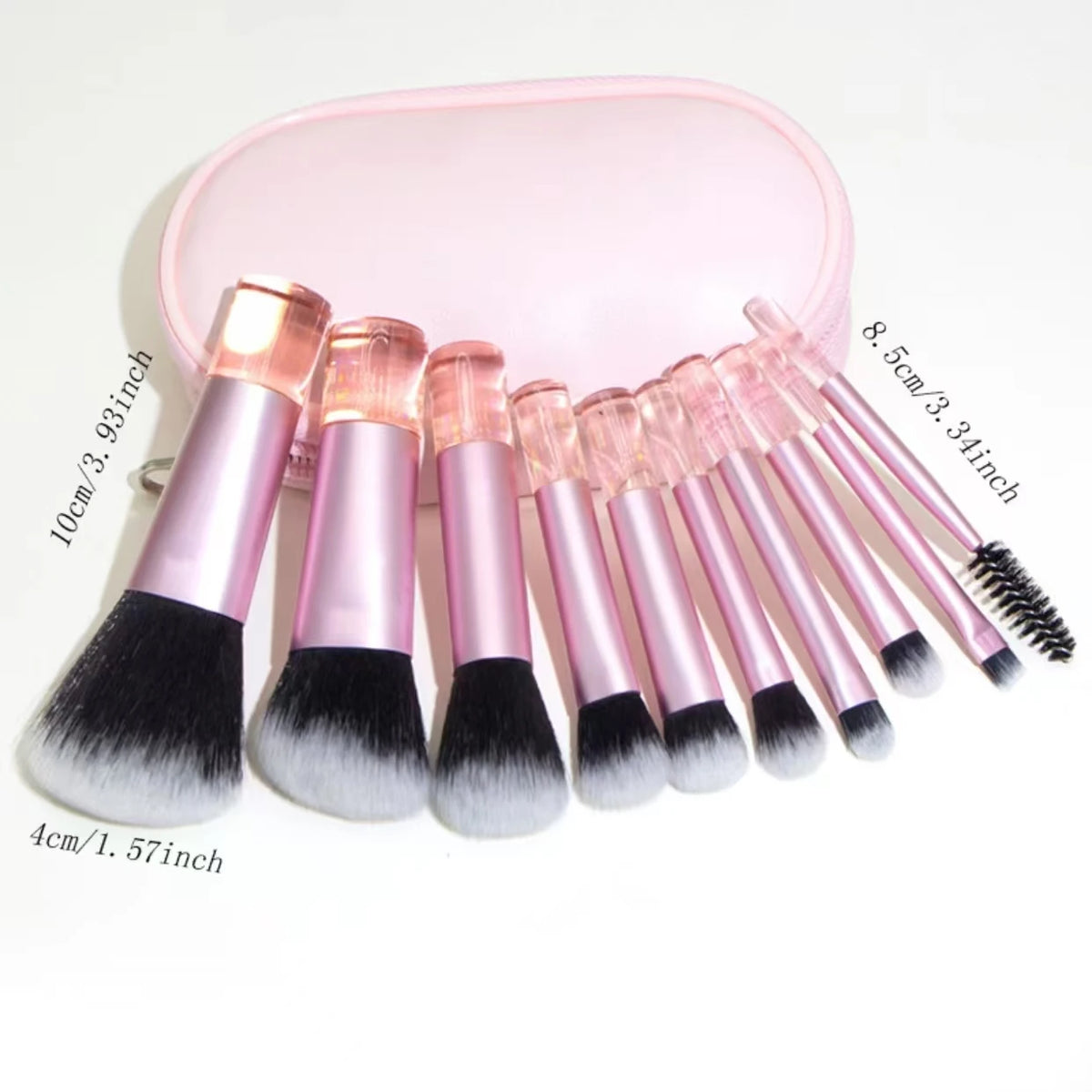 10-Piece Mini Makeup Brush Set | Portable Travel Brushes Travel Makeup Brush Set QXL