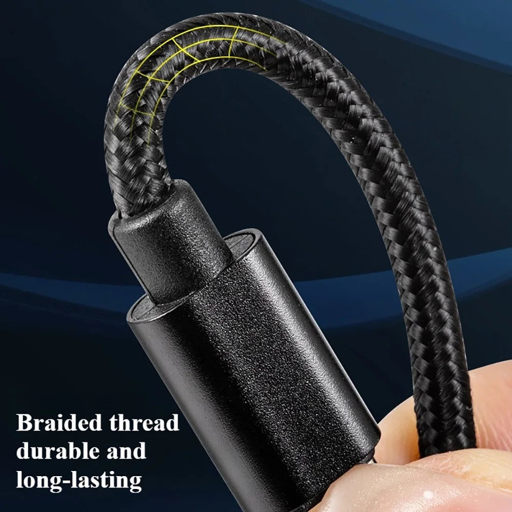 66W 5A USB-C to USB-C Fast Charging Cable | Nylon Braided USB-C Charging Cable QXL