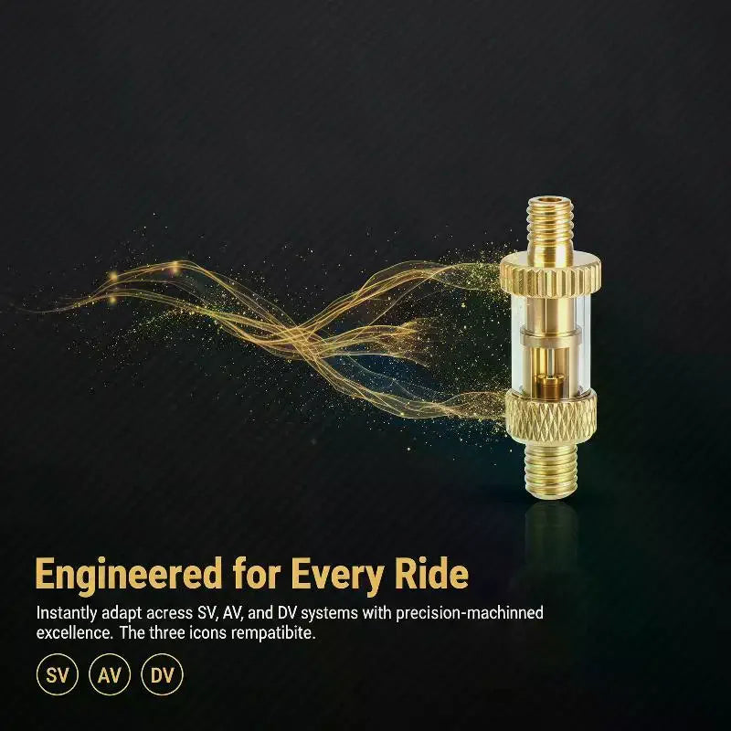Brass Bicycle Valve Adapter | Presta Schrader Dunlop Converter Bicycle Valve Adapter QXL