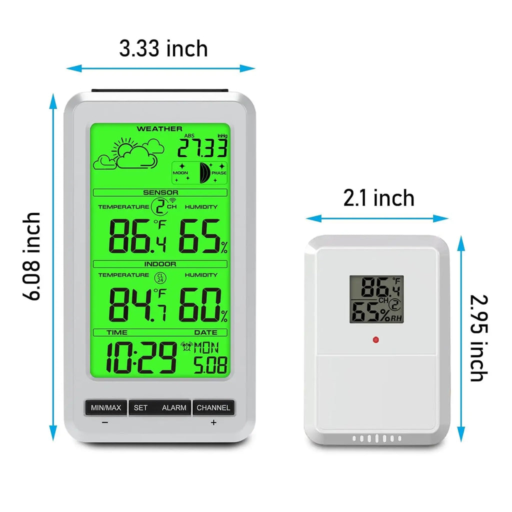 Wireless Weather Station | Thermometer, Humidity & Moon Phase Wireless Weather Station QXL