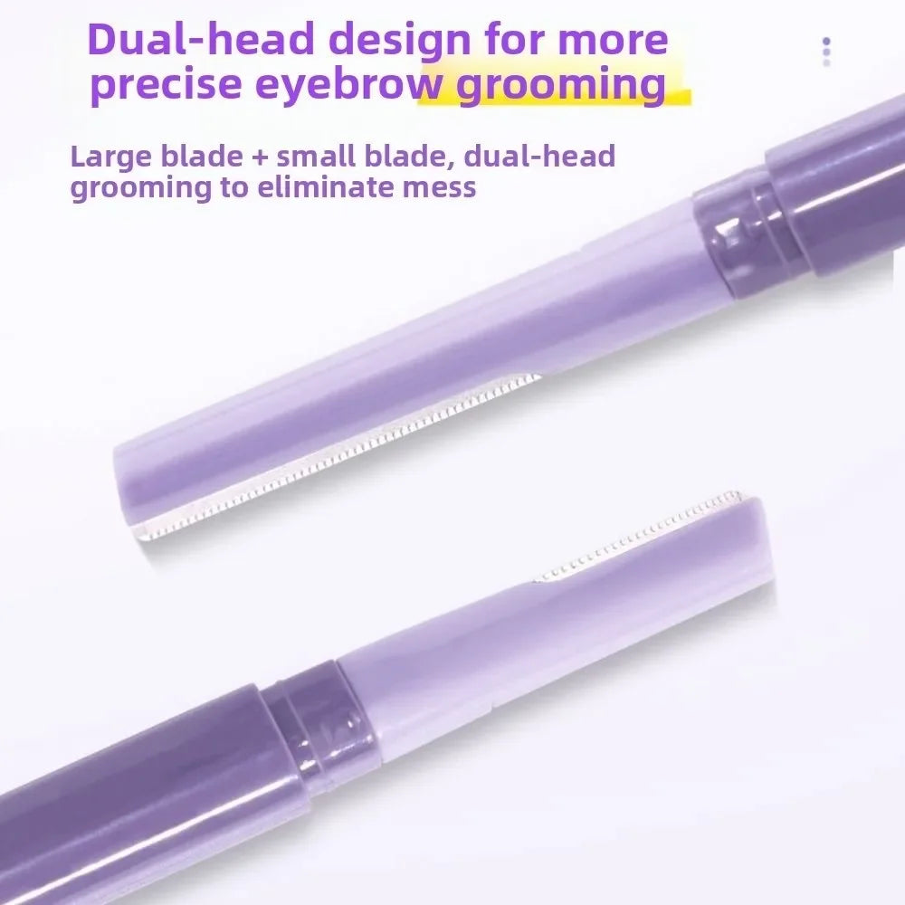 Double-Headed Eyebrow Razor Trimmer with Protective Net Eyebrow Razor Trimmer QXL