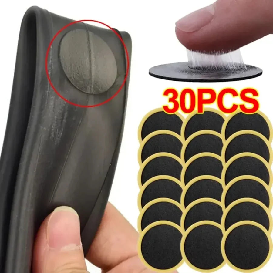 Glue-Free Bicycle Tire Patch Kit | 10/20/30-Pack Repair Bike Tire Patch Kit QXL 30pcs