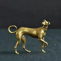 Solid Brass Dog Sculpture | Vintage Copper Miniature Figurine Decorative Figurine QXL A1