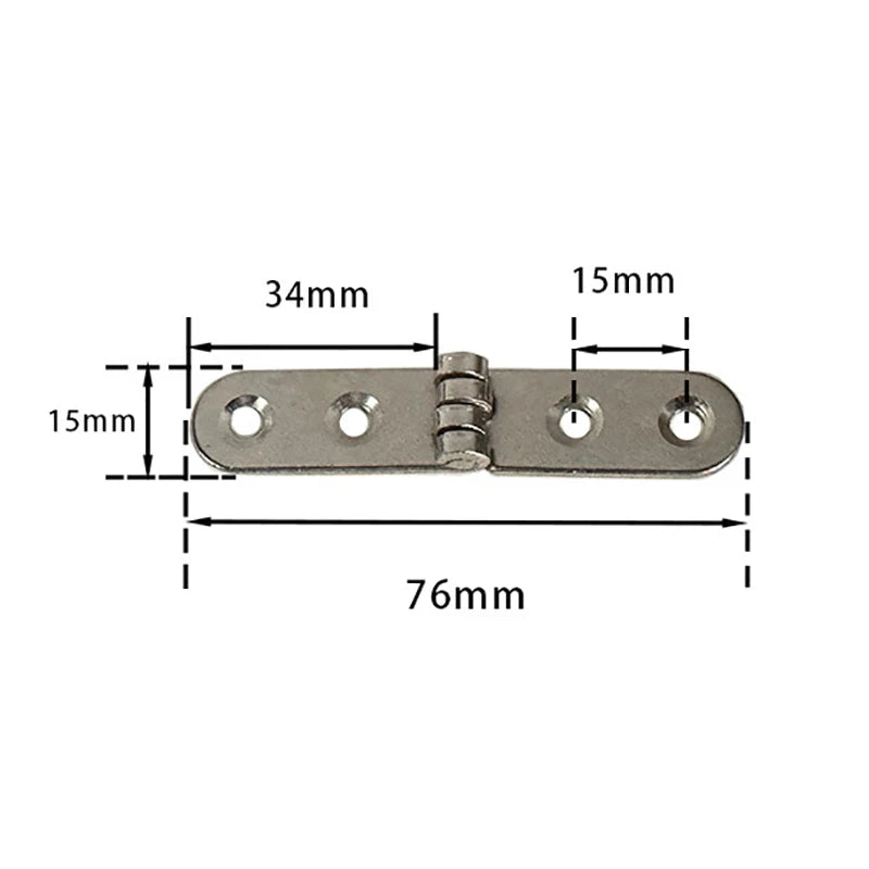 2-Pack 180° Foldable Flat Hinges | Cabinet & Furniture Hardware Foldable Flat Hinge QXL