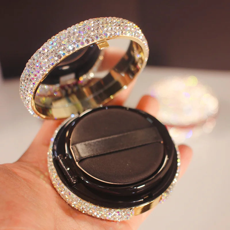 Diamond Air Cushion Foundation Case | Refillable BB Cream Compact Refillable Makeup Compact QXL