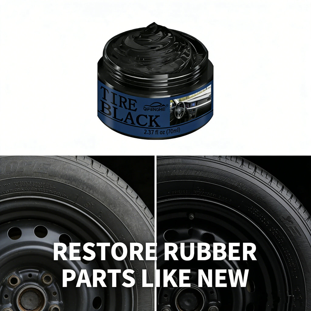 QIFENGHE 70ml Tire Black Cream | Restore Gloss & Protect Rubber Tire Black Cream QXL