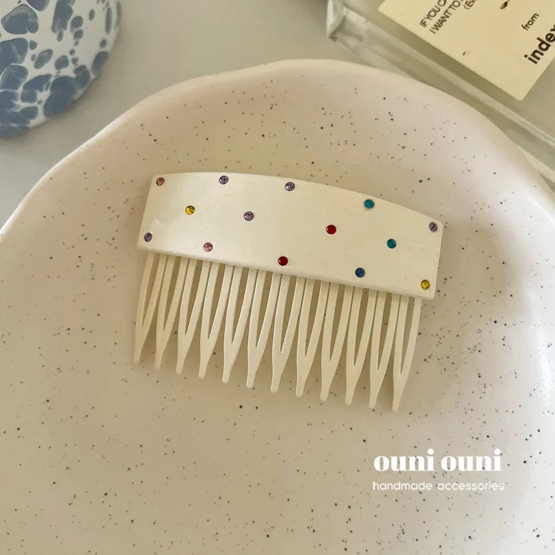 Diamond Side Comb Hair Clip | Dense Teeth Edge Clip Hair Clip Side Comb QXL