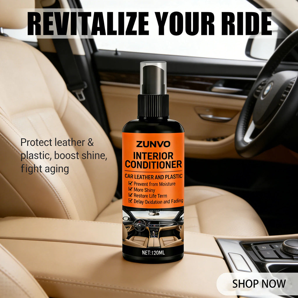 Car Interior Conditioner Spray | UV Protection Leather & Plastic Interior Conditioner Spray QXL