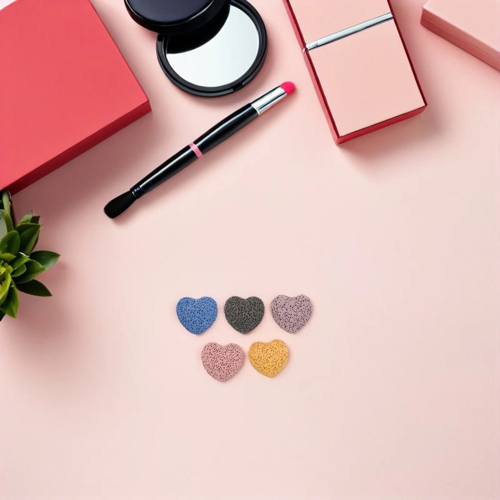 10-Pack Heart Lava Rock Essential Oil Diffuser Stones Lava Diffuser Stones QXL