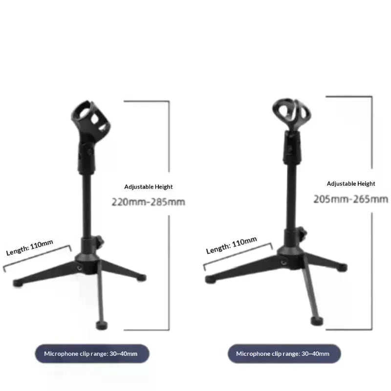 Adjustable Desktop Microphone Tripod Stand | Lightweight ABS Microphone Tripod Stand QXL