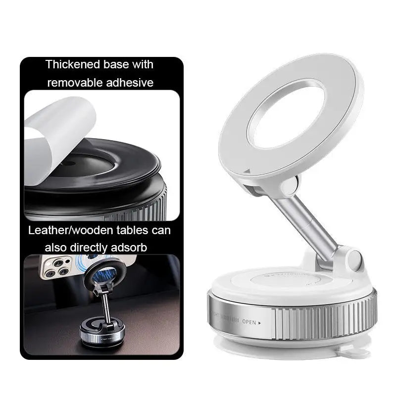 Magnetic Phone Holder 360° Rotation – Car & Desk Mount Car Phone Mount QXL White