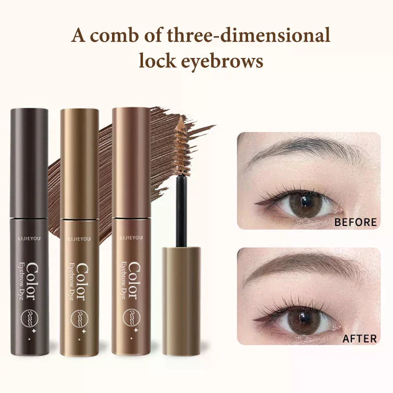 Waterproof Eyebrow Gel with Brush | 3 Colors Long-Lasting Eyebrow Tint Gel QXL