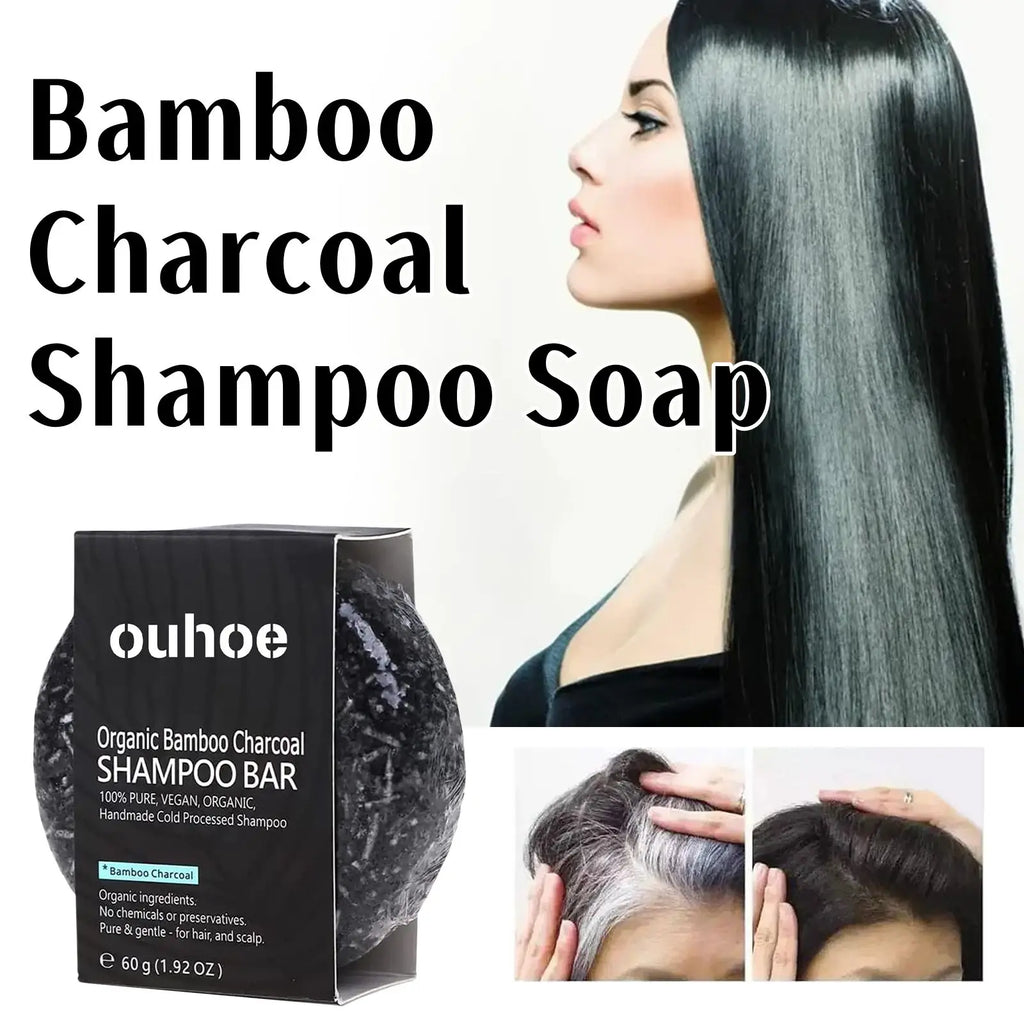 Bamboo Charcoal Shampoo Soap – Deep Cleanse & Nourish Charcoal Shampoo Bar QXL