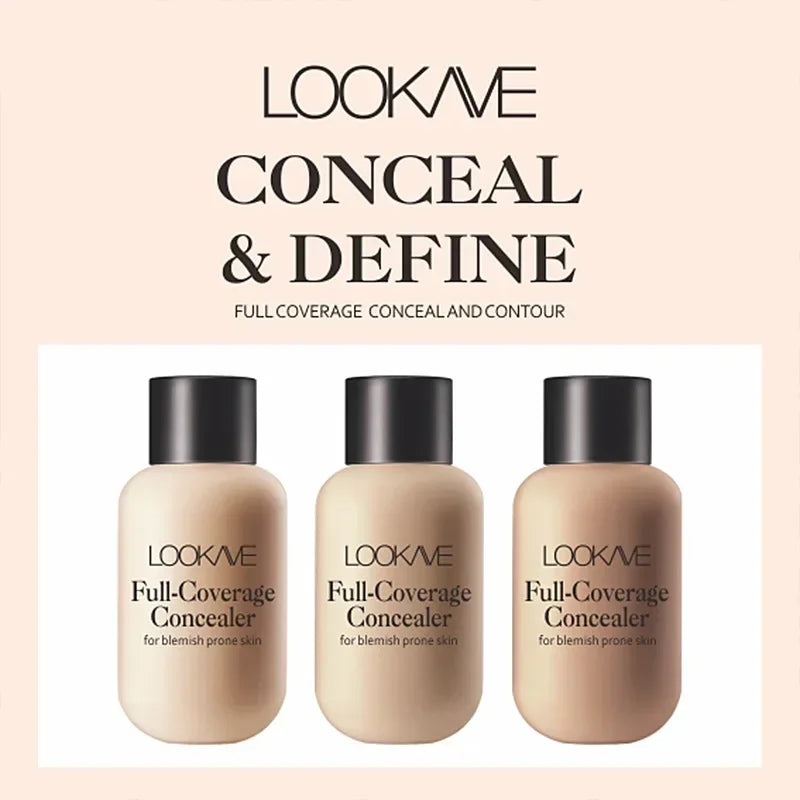 Full Coverage Liquid Concealer Foundation | Waterproof Cream Liquid Concealer Foundation QXL