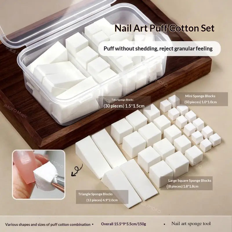 100-Pc Gradient Nail Art Sponge Kit | Ombre Manicure Set Nail Art Sponge Kit QXL