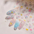 5D Relief Nail Art Stickers – Koi, Mermaid & Ocean Decals Nail Art Stickers QXL 1pcs to4720