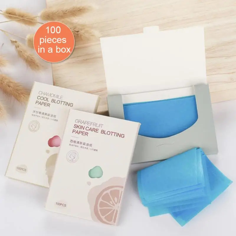 100-Pack Matte Facial Oil Blotting Sheets | Oil Control Facial Blotting Sheets QXL