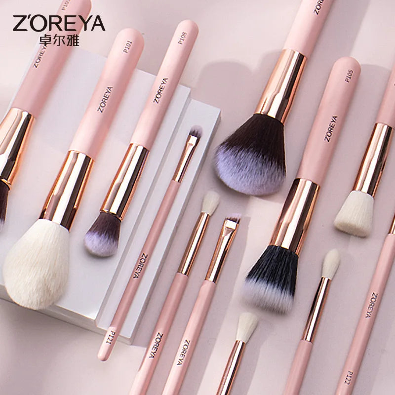 ZOREYA 25-Piece Makeup Brush Set | Foundation & Eyeshadow Makeup Brush Set QXL