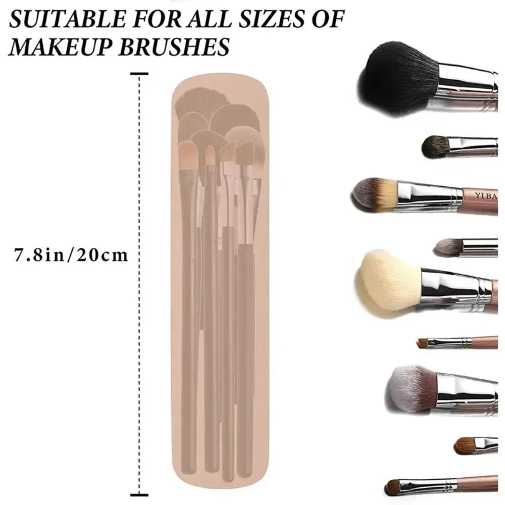 Silicone Travel Makeup Brush Holder & Waterproof Cosmetic Bag Makeup Brush Holder QXL