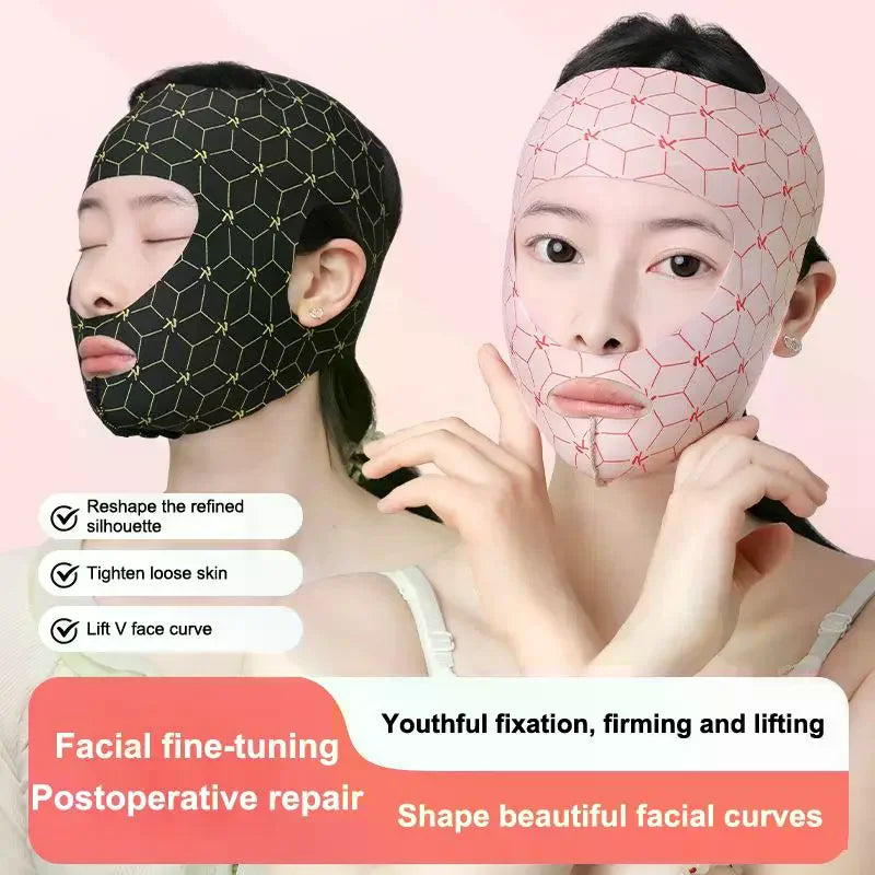 V-Line Face Lifting Mask | Reusable Firming Sleep Bandage Face Lifting Mask QXL