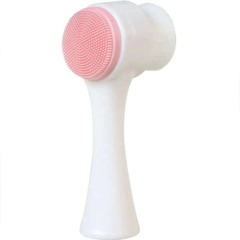 Double-Sided Silicone Facial Cleansing Brush | Deep Pore Tool Facial Cleansing Brush QXL Pink
