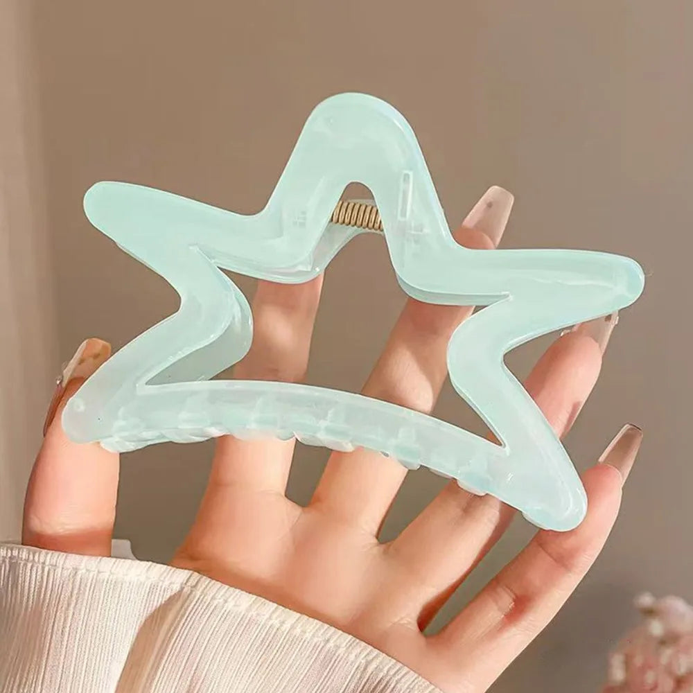 Star Bow Shark Hair Clip | Acrylic Jelly Color Hairpin Hair Clip QXL 3