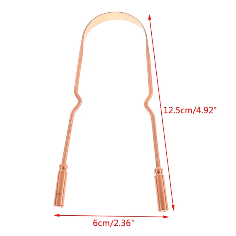 Pure Copper Tongue Scraper – 3 Styles | Fresh Breath Daily Tongue Scraper QXL