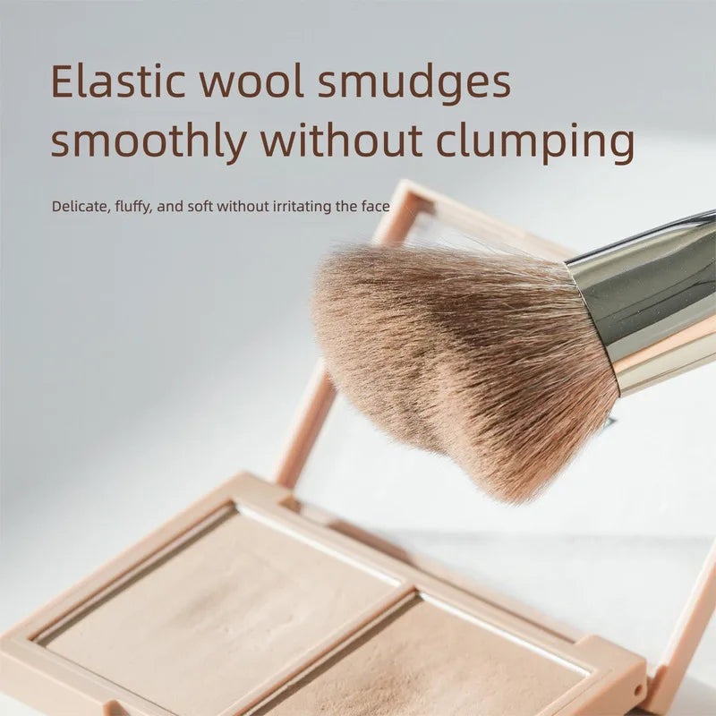 Rose Gold 439 Contour & Highlight Makeup Brush | Wool Contour Makeup Brush QXL