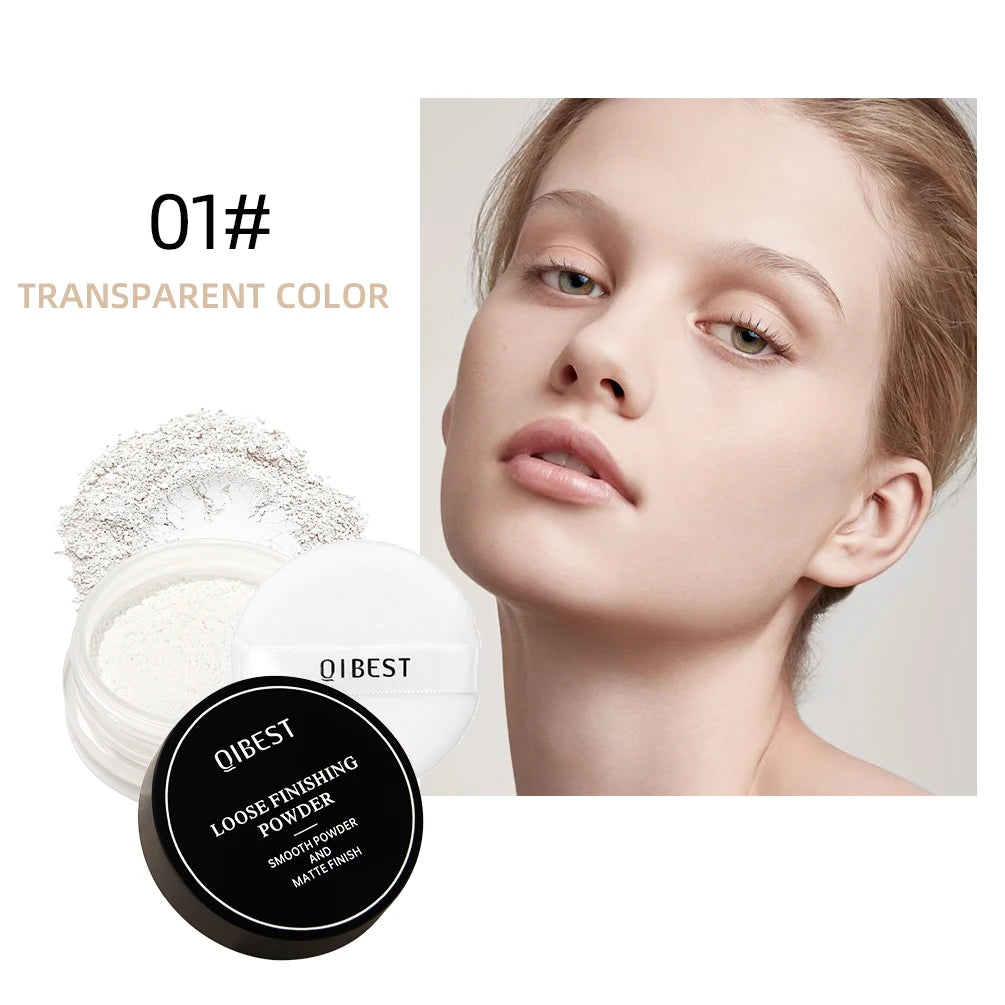 QIBEST Matte Loose Setting Powder | Oil Control 24H Waterproof Loose Setting Powder QXL 01