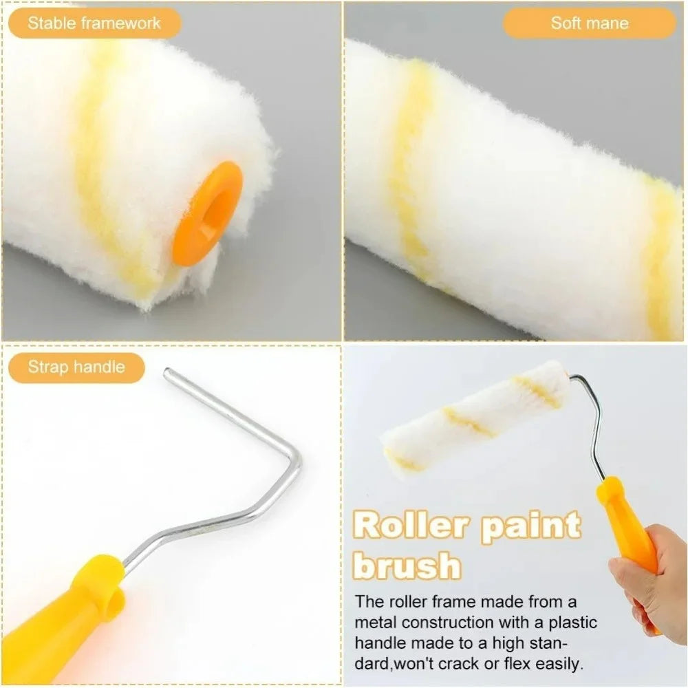 10-Pack Mini Paint Roller Refills | Dense Bristles for Walls Paint Roller Refills QXL