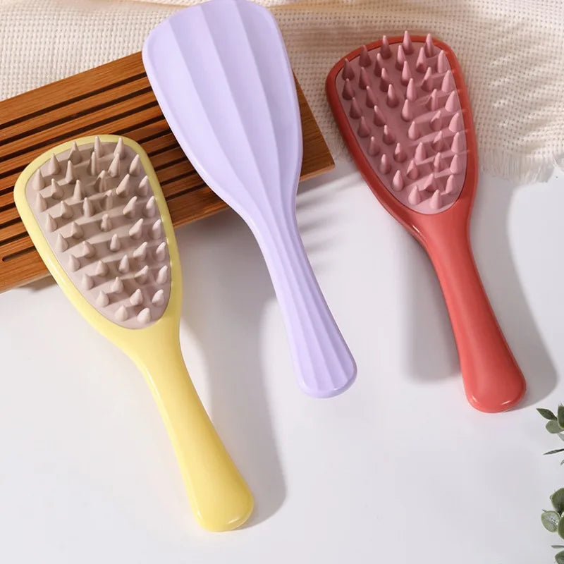 Silicone Shampoo Brush Scalp Massager | Long Handle Comb Scalp Massage Brush QXL