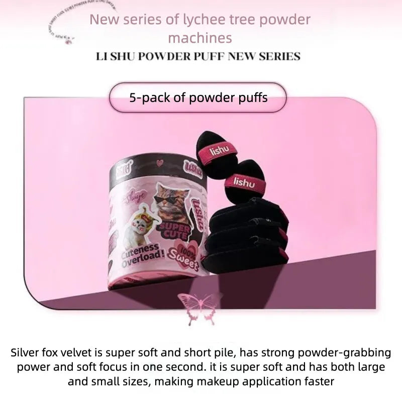 Velvet Powder Puff Set | Air Cushion Flocking Sponge 2-Pack Makeup Powder Puff QXL