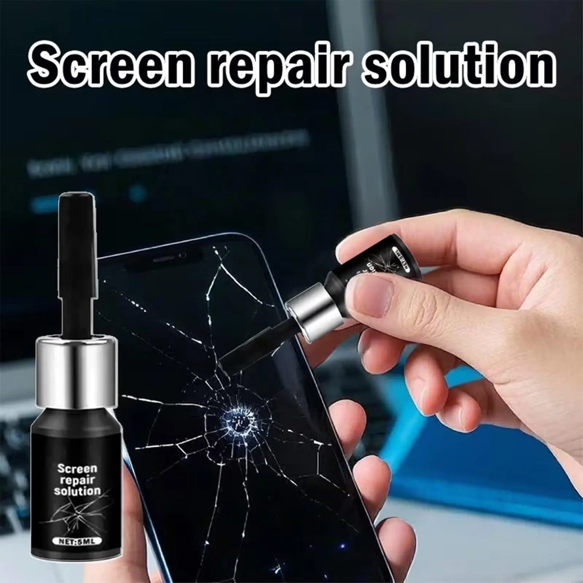 Glass Repair Liquid for Phone & Watch Screens | DIY Crack Fix Glass Repair Fluid QXL