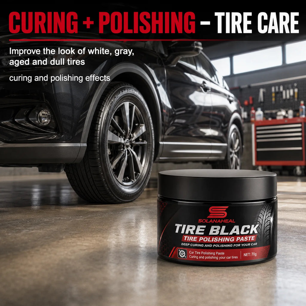 Tire Blackening Polishing Paste | UV Shield & Restore Tire Polishing Paste QXL