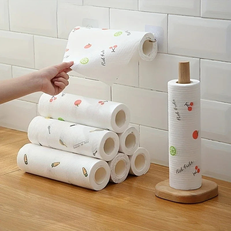 50-Sheet Reusable Microfiber Kitchen Cleaning Cloths Roll Kitchen Cleaning Cloth QXL
