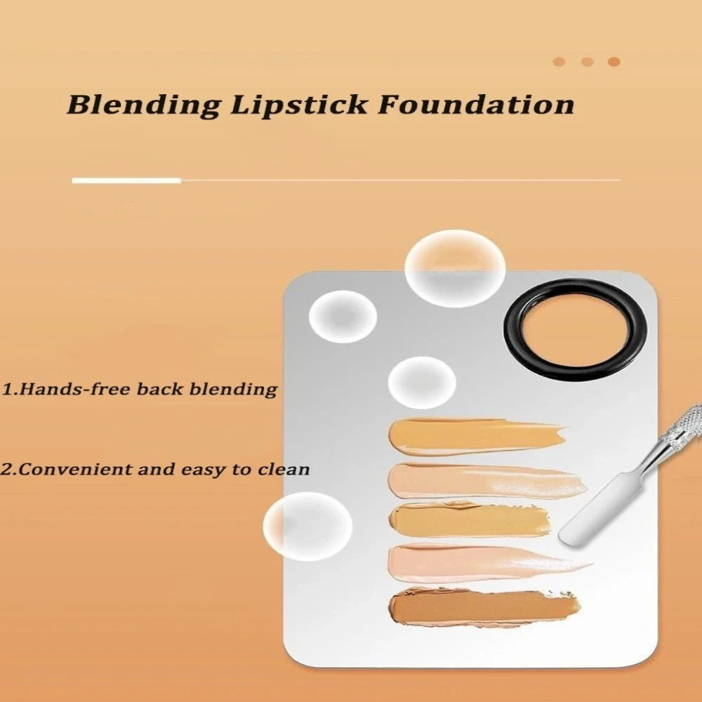 vvocci Flat Head Foundation Brush & Palette Mixing Spatula Makeup Brush Set QXL