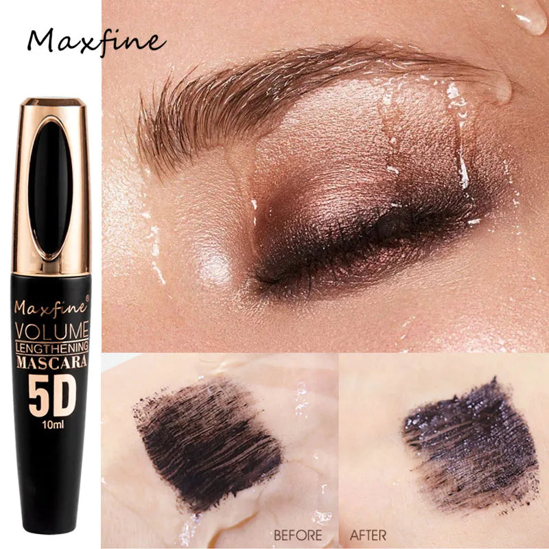 MAXFINE 5D Silk Mascara – Waterproof, Lengthening & Volumizing Waterproof Mascara QXL