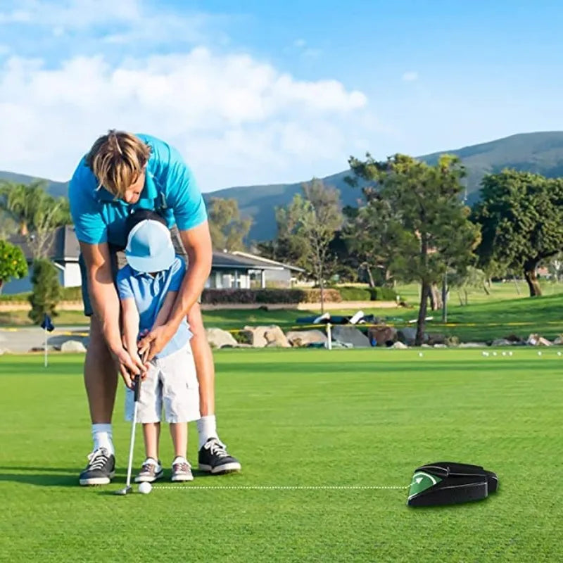 Portable Golf Automatic Putting Cup with Auto Ball Return Golf Putting Trainer QXL