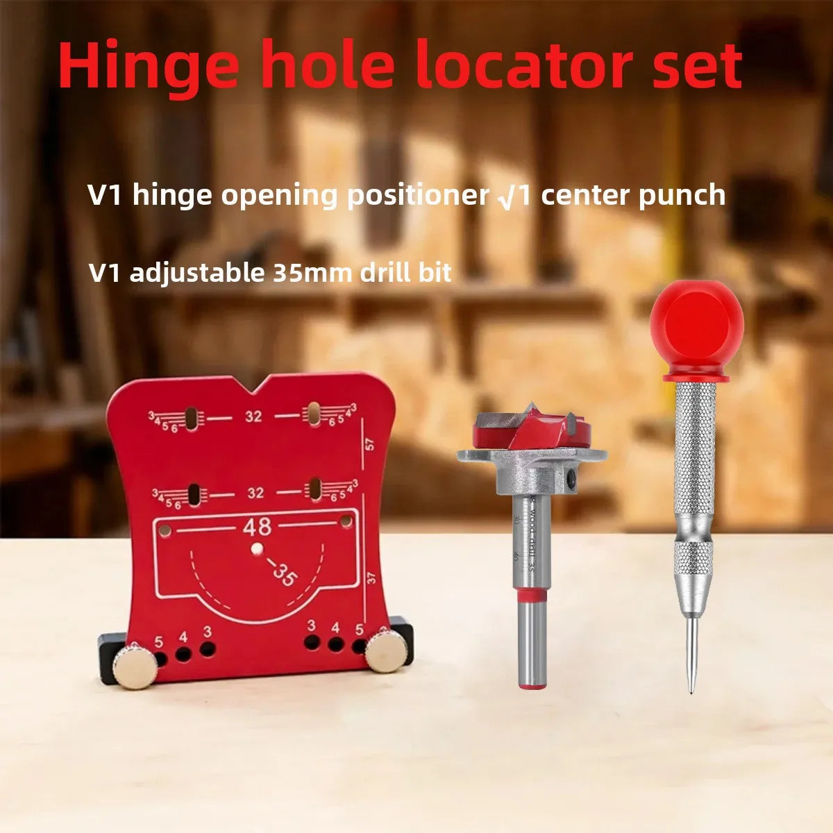 35mm Hinge Drilling Jig | Aluminum Cabinet Hole Guide Tool Woodworking Drilling Jig QXL 3PCS